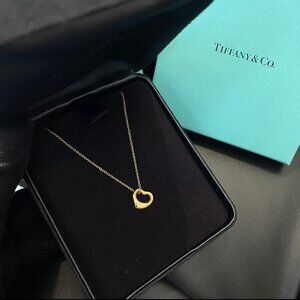 Tiffany & Co. Open Heart Pendant Necklace